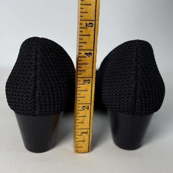 Eileen Fisher Lily D' Orsay Pumps Black Stretch Fabric Slip On Heel Shoes Sz 6.5 - Picture 6 of 10